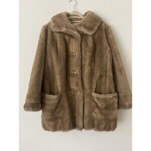 Rare Vintage Thick Faux Fur Coat By Mincara By Russel Taylor Mob Wife Retro
